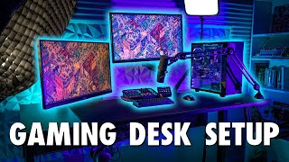 My GamingStreaming Desk Setup 2020 Uplift Standing Desk Review [upl. by Eecart]