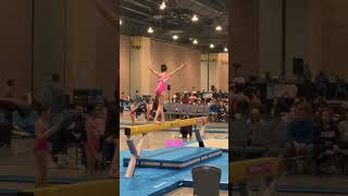 Pink Invitationalviral subscribe fun gymnasticsforlife competition 1st pink gymnast [upl. by Kerge]