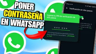 Cómo Ponerle CONTRASEÑA al WhatsApp y a Tus CHATS 2024 Contraseña en WhatsApp [upl. by Ahsrats341]