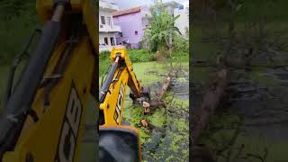 Jcb waste tree disposable work in plot [upl. by Bohman]