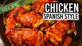 Spanish style chicken with chorizo and potatoes [upl. by Alrak]