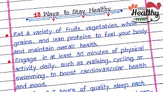 10 Simple Ways to Stay Healthy and Fit Every Day [upl. by Acinoda]