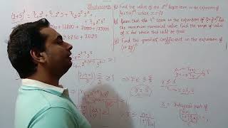 20 Problems on greatest term and greatest coefficient in binomial expansion [upl. by Esirahc344]