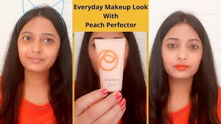 Everyday Natural Makeup Look with NEW Oriflame oncolour peach glow perfector  By HnBStation [upl. by Oninrutas]