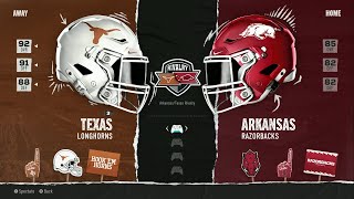 EA CFB 25  Texas Longhorns  Arkansas Razorbacks  2024 Schedule SEC Rivalry [upl. by Gabby398]