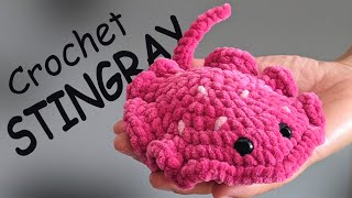 Crochet plush round stingray tutorial  Free amigurumi pattern [upl. by Ysiad610]