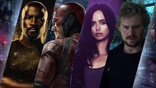 All Marvel Netflix Intros and Opening Credits Daredevil Jessica Jones Luke Cage Iron Fist [upl. by Ereveniug]