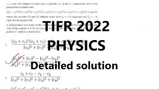 TIFR 2022 physics solutions expectation value [upl. by Novart]