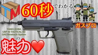 【TANIOKOBAタニオコバ】HampK USP 40 TACTICAL SD ガスブローバックハンドガン 実射amp初速弾速計測動画やってみた 商品紹介ビンテージエアガンサバゲ― [upl. by Stedt]