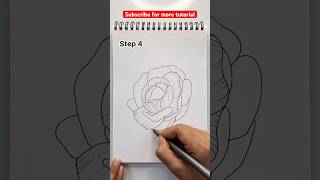 How to draw Camellia flower Step by step tutorial of camellia floraldoodle stepbysteptutorial [upl. by Koenraad828]