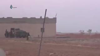 Raqqa  Wrath of Euphrates ISIS fighter suicide attack near SDF fighters 1422017 [upl. by Staal]