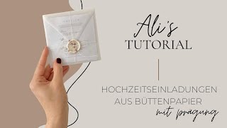 TUTORIAL • Hochzeitseinladungen selber machen  so drucke ich feine Einladungen auf Büttenpapier [upl. by Martita]