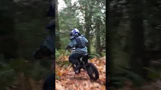 MotoTec 48v Pro Electric Dirt Bike 1600w  Test in our wooden track [upl. by Betz24]