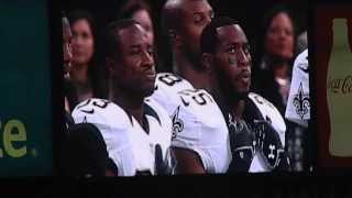 Burnell Taylor  National Anthem Saints vs Dolphins Week 4 93013 [upl. by Rabah]