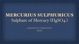 Mercurius Sulphuricus  Allen’s Keynotes  Well Explained [upl. by Eonak]