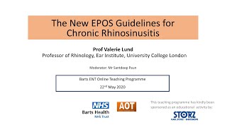 Rhinology  The New EPOS Guidelines for CRS  Prof Valerie Lund [upl. by Chaney]