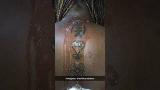 Bamboo tattoo Queen Idia Adinkra symbol tattoos fyp [upl. by Brennen]