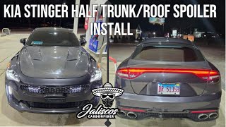 Kia Stinger Half TrunkRoof Spoiler Install [upl. by Yehs438]