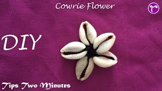 How to Make Cowrie Shells FlowerTips Two MinutesHandmade Jewellery MakingDIY [upl. by Kawai]