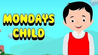 Mondays Child Is Fair Of Face  Nursery Rhyme amp Poem for kids kidslearning nurseryrhymes [upl. by Anirbac]