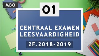 Facet examen Nederlands 2F lezen en luisteren DEEL 1  20182019  Begrijpend lezen oefenen [upl. by Carrew]