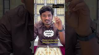 Party wear studs  Rhodium studs  Day 22  best jewellery in Madurai  Sabarinathan jewellery [upl. by Sinnaoi]