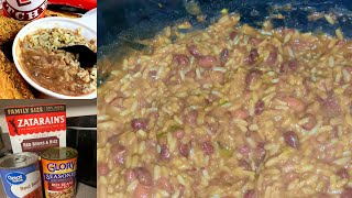 Easy Louisiana Style Popeyes Red Beans And Rice In Crockpot No Meat [upl. by Naahsar]