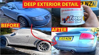 NEGLECTED MK1 AUDI TT GETS A EXTERIOR DETAIL  12 MONTH FUSSO PROTECTION [upl. by Ydnelg]