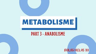 METABOLISME PART 3 ANABOLISME BIOLOGI 12 SMA [upl. by Gualterio675]