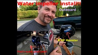 Tohatsu outboard impeller replacement Making it PEE again [upl. by Resay]