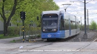 SL Tram Tvärbanan Årstaberg Stockholm [upl. by Mulford]