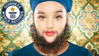 Youngest female with a full beard  Guinness World Records [upl. by Asilam]