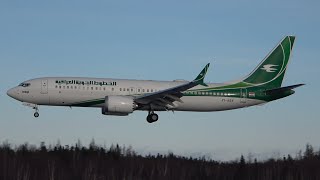 Iraqi Airways  Boeing 7378 MAX  Takeoff amp Landing [upl. by Auqinahs]