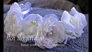 DIY  Rosas de organza  organza roses [upl. by Tamar400]