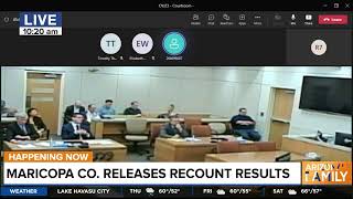 WATCH Maricopa County is now releasing the automatic recount results for the 2022 election [upl. by Aynek]