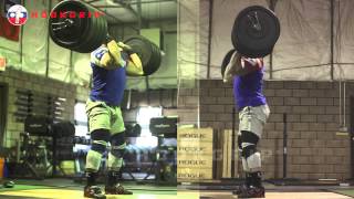 Dmitry Klokov  184kg405lb Power Clean  Push Press [upl. by Elleinod188]