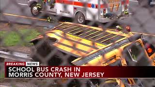 Serious school bus crash in north Jersey [upl. by Trainor]