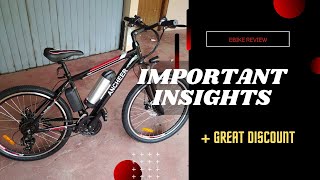 the ANCHEER 500W 26quot Electric Bike  Important details [upl. by Lerrud]