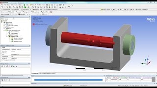 ANSYS 15 Tutorial  Frictional Contact amp Bolt Pretension [upl. by Dania]