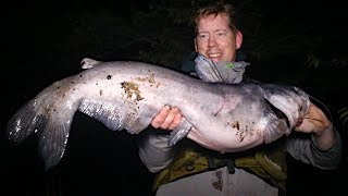 Catfishing from Shore Bank fishing locations  catfish bait rigs amp gear [upl. by Novikoff]