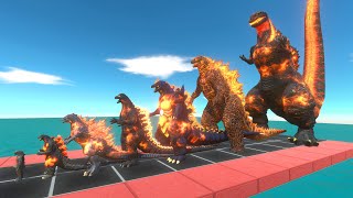 EVOLUTION of Lava GODZILLA Size Comparison VS Green Team  ARBS [upl. by Mor]