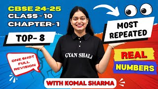 Important Questions of Real Number  Chapter1  Class10  Math  NCERT 202425  with Komal sharma [upl. by Waldman487]