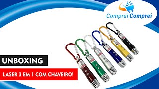 LASER 3 EM 1  CHAVEIRO  VERIFICADOR DE NOTAS [upl. by Bradshaw]