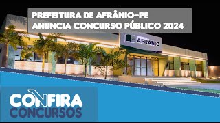 Concurso Prefeitura de AfrânioPE 2024 Edital em breve [upl. by Pokorny]