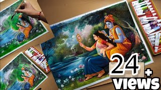 Watercolour painting  Radha krishna [upl. by Ji452]