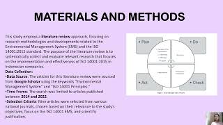 A Literature Study Evaluation of Environmental Management System 140012015 in Indonesian Companies [upl. by Susejedesoj103]