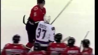 Jarkko Ruutu trips Dion Phaneuf [upl. by Nohsid]