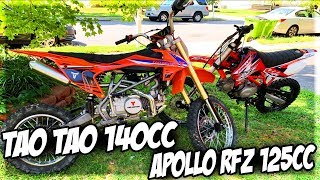 125cc VS 140cc PITBIKE RACE  Mr2Moto [upl. by Airenahs]