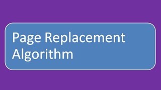 Page Replacement Algorithm in Operating System [upl. by Inaluahek]