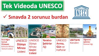 TEK VİDEODA UNESCO VİDEO SONU KİTAP HEDİYELİ 2 SORU BURADAN [upl. by Edijabab357]